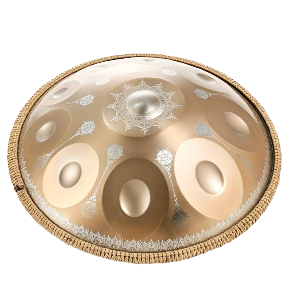 Authentic Handpan Mandala D Minor 432 Hz 10 tónov 56 cm Gold