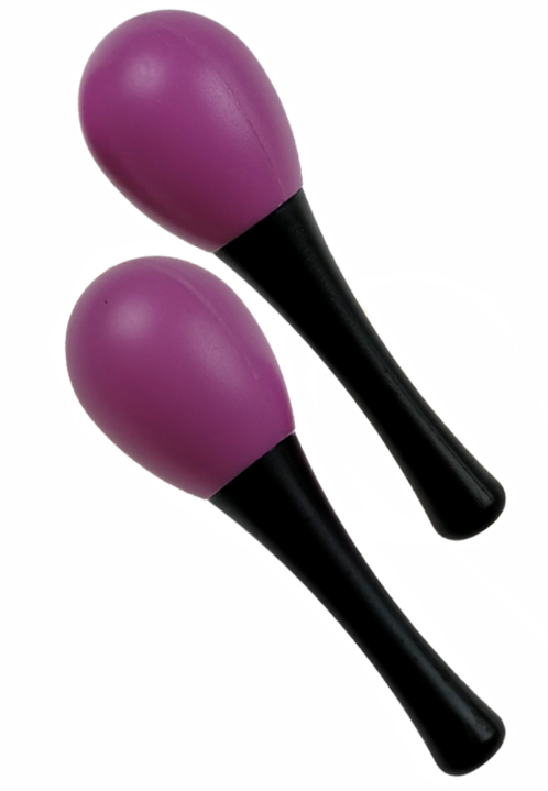Maracas plastový fialový, 2ks