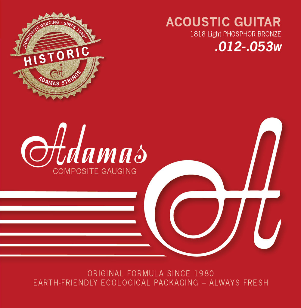 Adamas 1818 Struny pre akusticku gitaru Phosphor Bronze Light 12