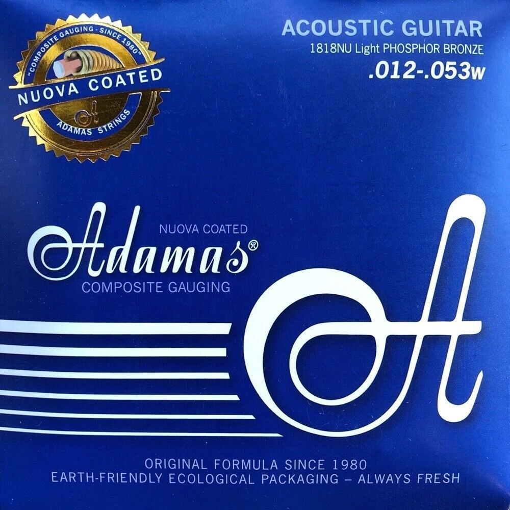 Adamas 1818NU Struny pre akusticku gitaru Nuova Coated Phosphor Bronze Light 12
