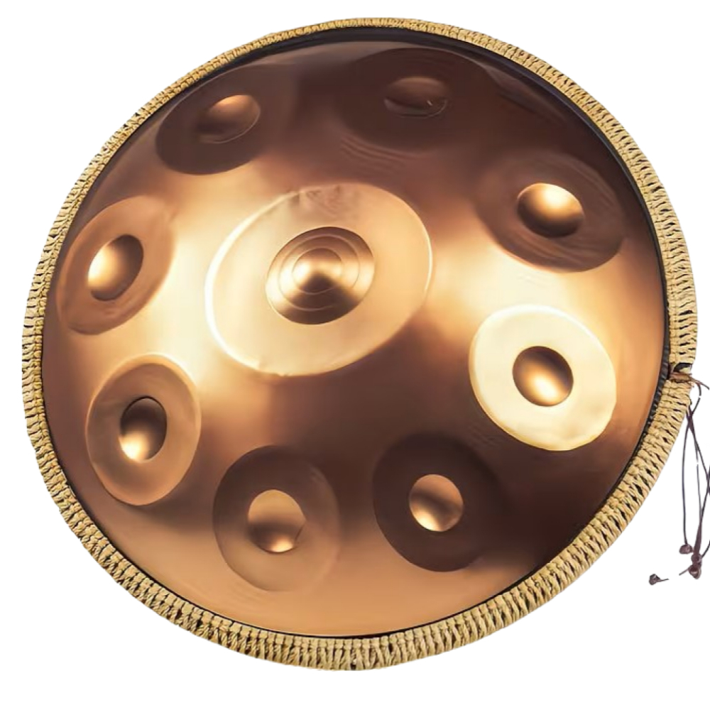 Authentic Handpan D Minor 432 Hz 9 tónov 56 cm Gold