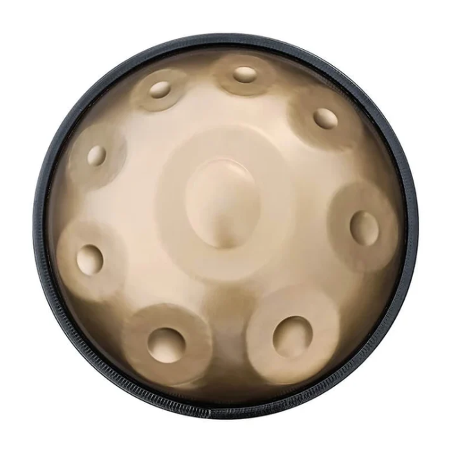 Authentic Handpan G Kurd Minor 440 hz 9 tónov 46 cm Gold