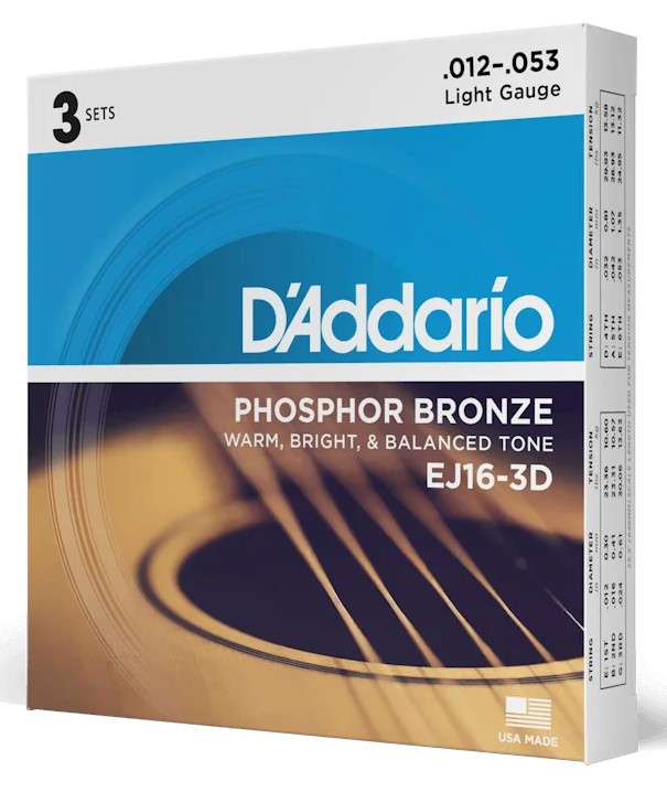 D’Addario EJ26 Phosphor Bronze – struny na akustickú gitaru 11–52