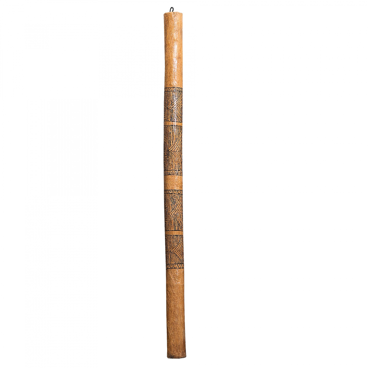 Dažďová palica bambus + kôra - Maorské maľby 100 cm