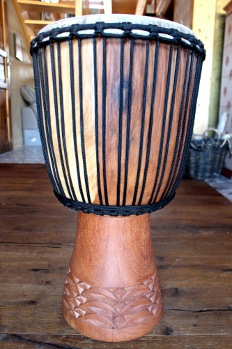 Djembe Mali Lenké XL tvrdé drevo - 60 - 64cm - priemer 31 - 35cm