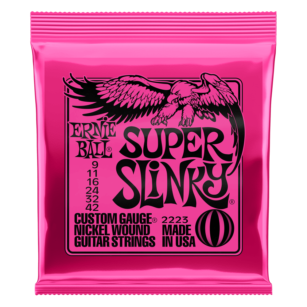 Ernie Ball 2223 Super Slinky – struny na elektrickú gitaru 9–42