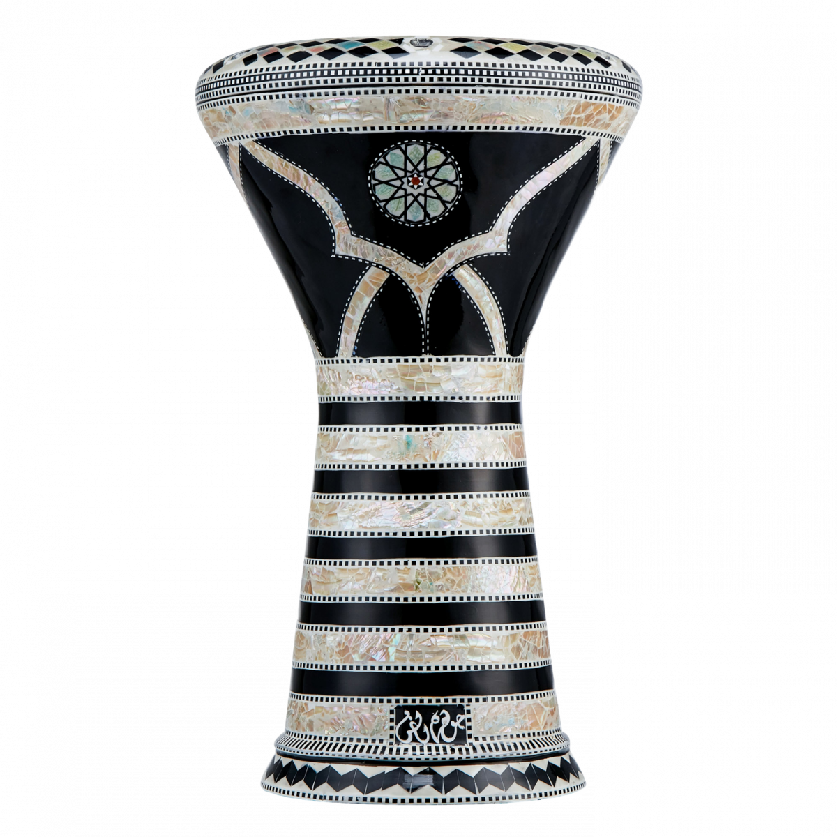 Gawharet EL Fan - Darbuka (Doumbek) Mother of pearl - The Pearl Shards 8.75” x 17”