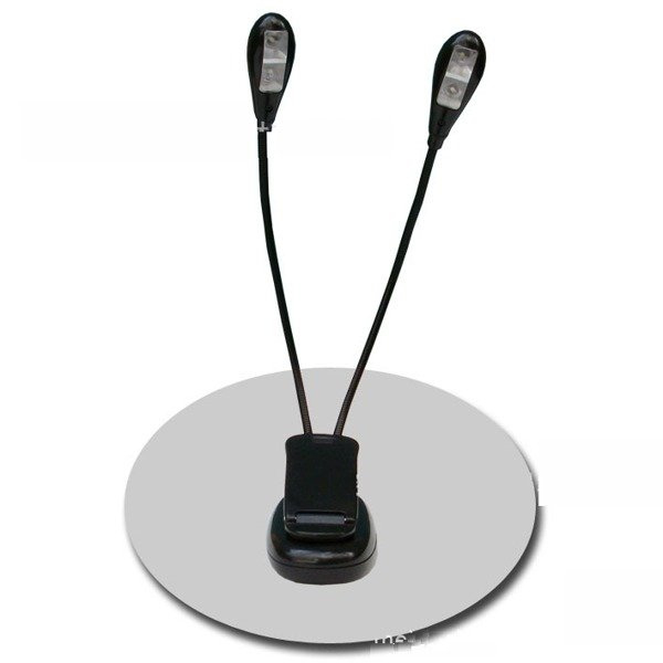 LED lampička na notový stojan dvojitá KERA AUDIO PD12 čierna