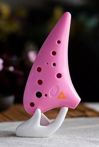 Okarína Forest Whisper - 12 - otvorová - ružová - 17 cm