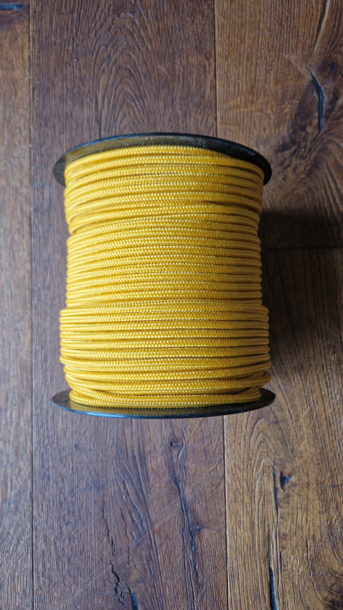 Profesionálna šnúra na djembe 5,5 mm s jadrom bledo-oranžová - 1m