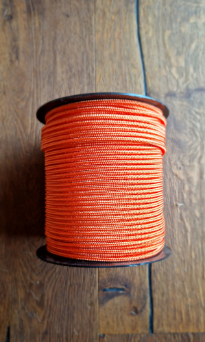 Profesionálna šnúra na djembe 5,5 mm s jadrom oranžová 1m