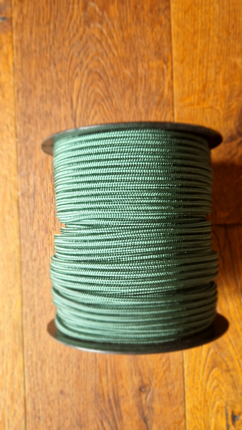 Profesionálna šnúra na djembe 5,5 mm s jadrom zelená  - 1m