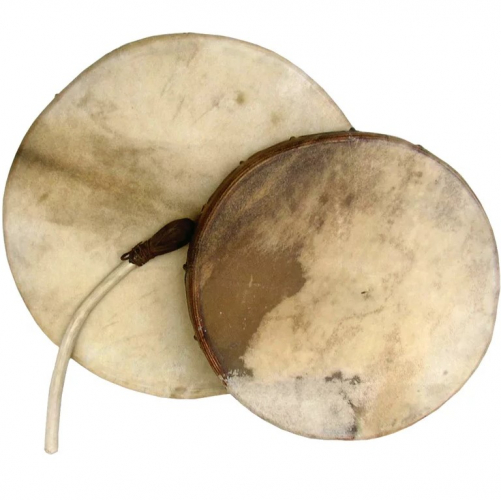 Šamanský bubon kruhový 40 cm - kozia koža oholená