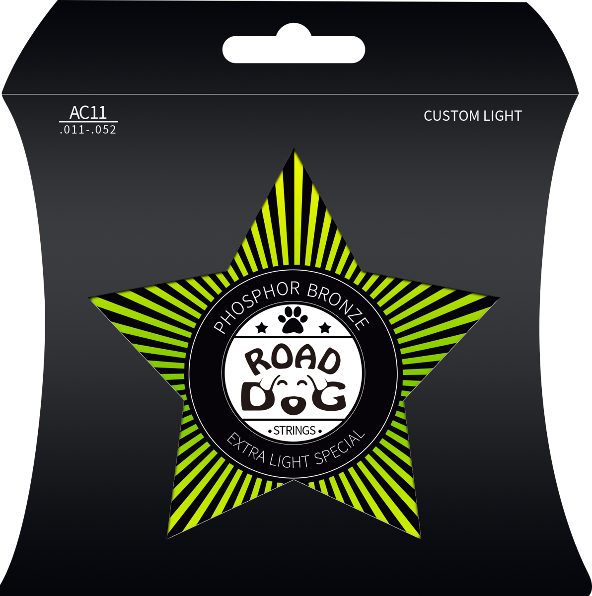 Struny na akustickú gitaru ROAD DOG AC10 Custom Light Phosphor bronze