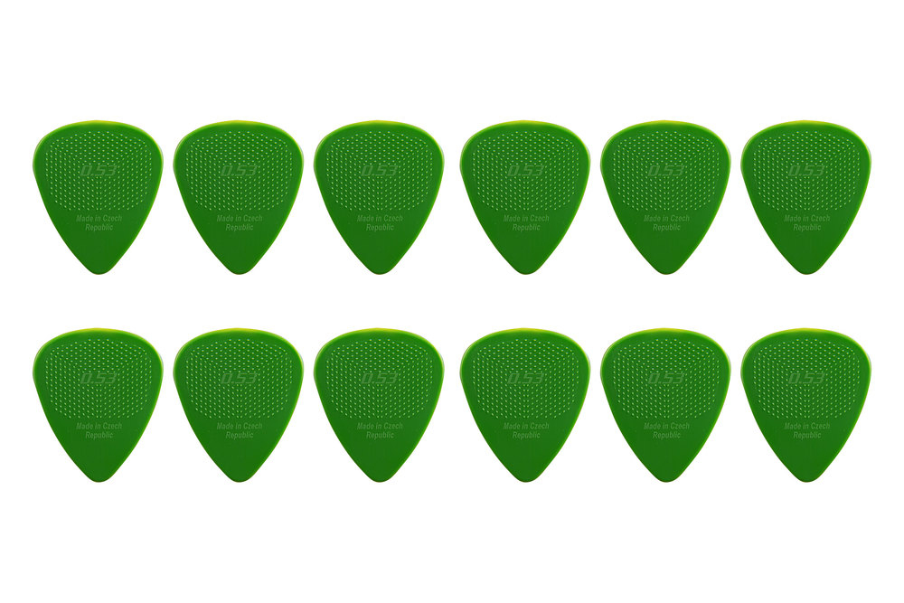 Trsátko D-Grip Pick Green 0,53 mm sada 12ks Nylon Janicek