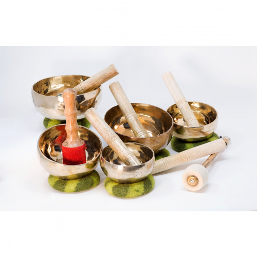 Výhodný Set Tibetských ručne tepaných spievajúcich misiek