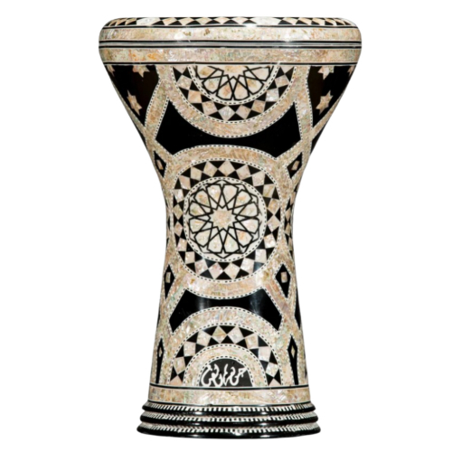 Gawharet EL Fan - Darbuka (Doumbek) Ivory pearl Planets 8.75” x 17”