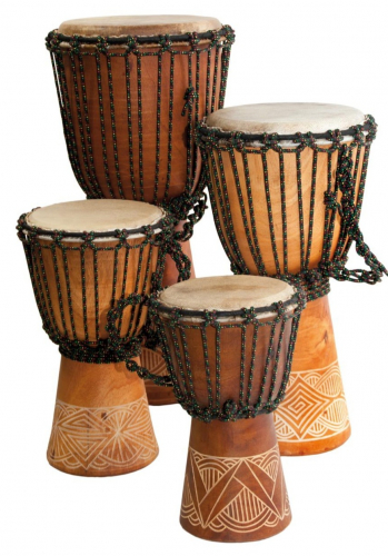 Djembe Bali Beginner Mahagón s rezbou 60cm