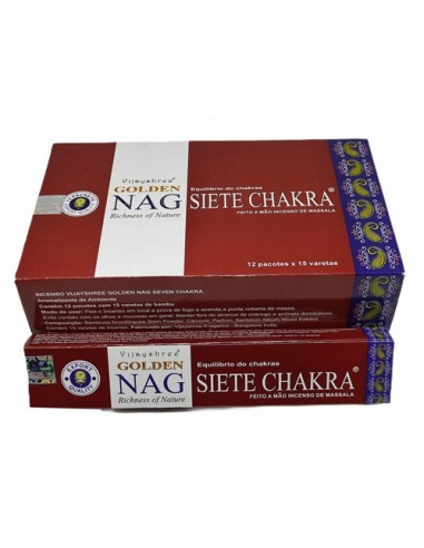 Vonné Tyčinky Golden Nag Seven Chakra India