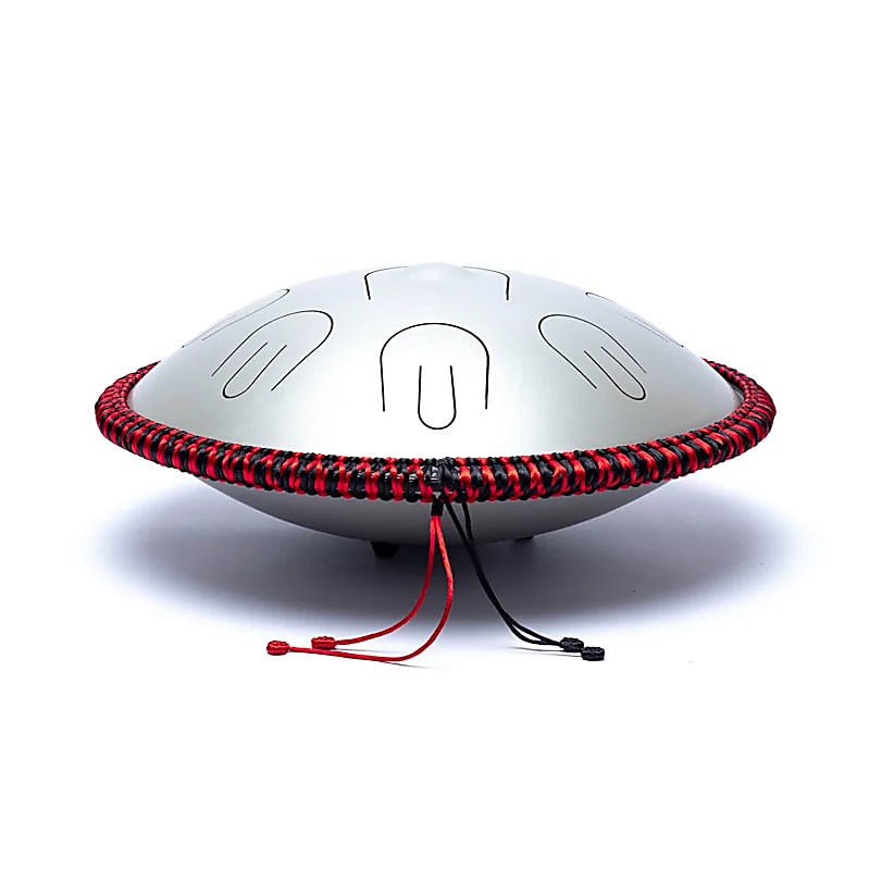 Hluru Hybrid Handpan - tongue drum - 9 tónov D-mol (minor) šedý