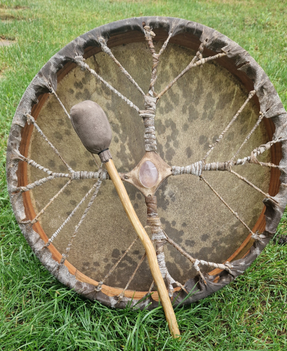 Šamanský bubon 46cm Jaseň Masív - Kozia koža - Ruženín - Petrovič Drums 