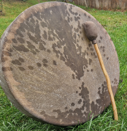 Šamanský bubon 46cm Vŕba Masív - Kozia koža - Ruženín - Petrovič Drums 