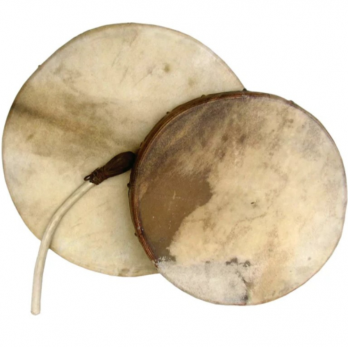 Šamanský bubon kruhový 50 cm - kozia koža oholená